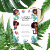 Zeemeermin onder Zee Birthday Party Kaart