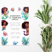 Zeemeermin onder Zee Birthday Party Kaart