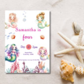 Zeemeermin onder Zee Birthday Party Kaart