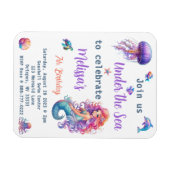 Zeemeermin onder Zee Birthday Party Magneet (Horizontaal)