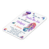 Zeemeermin onder Zee Birthday Party Magneet (Linkerzijde)