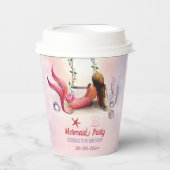 Zeemeermin onder Zee Birthday Party Papieren Bekers (Voorkant)