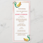 Zeemeermin onder Zee Birthday Party Programmakaart (Voorkant)