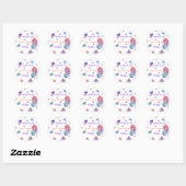 Zeemeermin onder Zee Birthday Party Ronde Sticker (Vel)