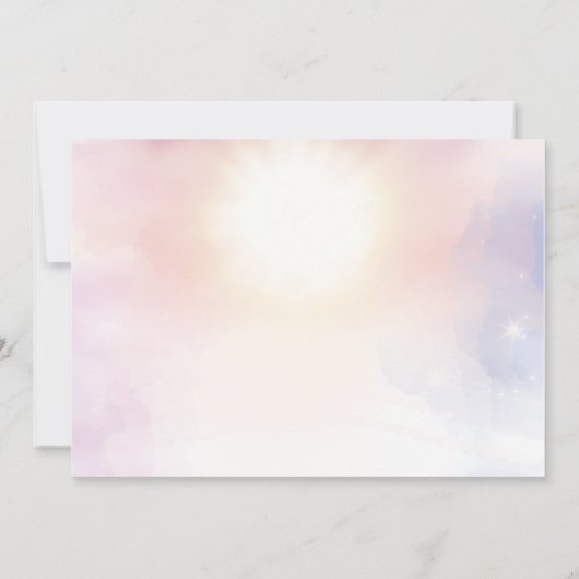 Zeemeermin onder Zee Birthday Party Save The Date (Achterkant)