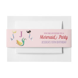 Zeemeermin onder Zee Birthday Party Uitnodigingen Wikkel