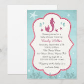 Zeemeermin onder Zee Bridal Shower Kaart (Voorkant / Achterkant)