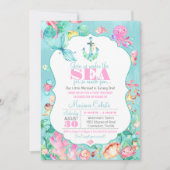 Zeemeermin onder Zee eerste geboorte Kaart (Voorkant)