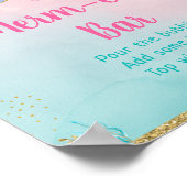 Zeemeermin onder Zee Gold Baby shower Mimosa Bar Poster (Hoek)