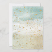 Zeemeermin onder Zee Gold Glitter Birthday Party Kaart (Achterkant)