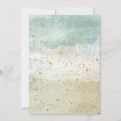 Zeemeermin onder Zee Gold Glitter Birthday Party Kaart (Achterkant)