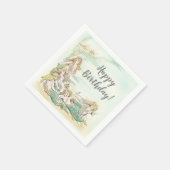  zeemeermin onder Zee Happy Birthday Party Servet (Hoek)