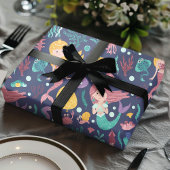 Zeemeermin onder Zee Ocean Birthday Cadeaupapier