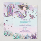 Zeemeermin onder Zee van het Zee van de Birthday P Kaart (Voorkant / Achterkant)