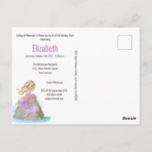 Zeemeermin Onder Zee Verjaardagsuitnodiging Briefkaart (Achterkant)