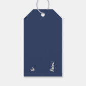 Zeemeermin Onderzeese Blauwe Verjaardag Cadeaulabel (Achterkant)