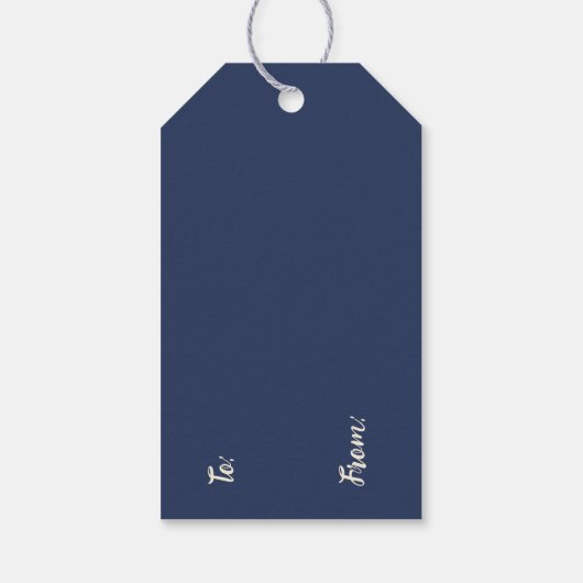  Zeemeermin Onderzeese Blauwe Verjaardag Cadeaulabel (Achterkant)