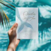 Zeemeermin Oneder het Zee Meisjes Blauw Verjaardag Kaart