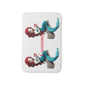 Zeemeermin ontspannen met drank Thunder_Cove Badmat (Voorkant Verticaal)