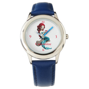 Zeemeermin ontspannen met drank Thunder_Cove Horloge