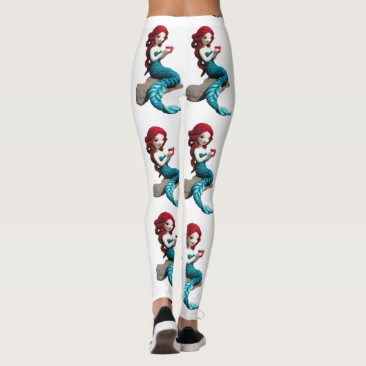 Zeemeermin ontspannen met drank Thunder_Cove Leggings (Achterkant)
