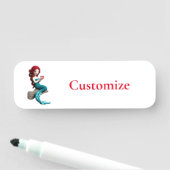 Zeemeermin ontspannen met drank Thunder_Cove Naamplaatje (In situ)