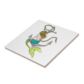 Zeemeermin op Anchor Tegeltje (Zijkant)