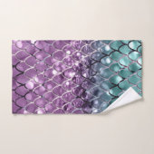 Zeemeermin op Aqua Paarse MERMAID Glitter #2 Bad Handdoek (Handdoek)