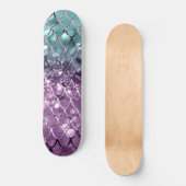 Zeemeermin op Aqua Paarse MERMAID Glitter #2 Persoonlijk Skateboard (Voorkant)