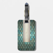 Zeemeermin op Baby Zeemeermin staart Bagagelabel (Achterkant verticaal)