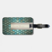 Zeemeermin op Baby Zeemeermin staart Bagagelabel (Achterkant horizontaal)