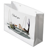 Zeemeermin op bediende dok groot cadeauzakje (Voorkant Gekanteld)