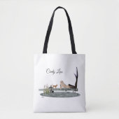 Zeemeermin op Boat Dock-Canvas tas (Voorkant)