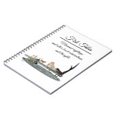 Zeemeermin op boat Dock Spiral Notitieboek (Linkerzijde)