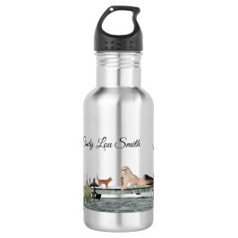 Zeemeermin op boot dock waterfles waterfles 