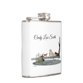 Zeemeermin op bootdok Drink kolf Heupfles (Rechts)