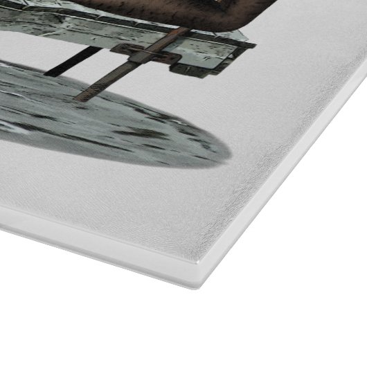 Zeemeermin op bootdok snijplank (Hoek)