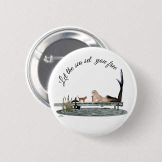 Zeemeermin op de Button van de havendoek
