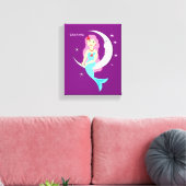 zeemeermin op de maan op maat canvas afdruk (Insitu (Woonkamer))