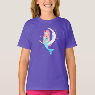 zeemeermin op de maan t-shirt