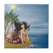 Zeemeermin op de Tile van de Beach Tegeltje (Voorkant)
