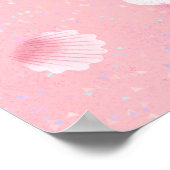 Zeemeermin op een poster van de de pastelkleur van (Hoek)