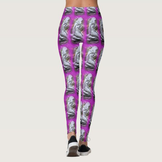 zeemeermin op een rots leggings (Achterkant)