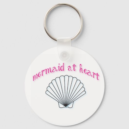 Zeemeermin op hart keychain (Voorkant)