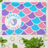 zeemeermin op hart theedoek (Gevouwen)