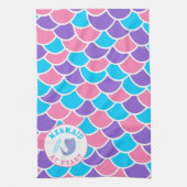 zeemeermin op hart theedoek (Verticaal)