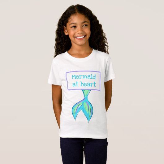 Zeemeermin op Heart T-Shirt (Voorkant volledig)
