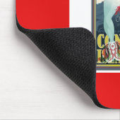 zeemeermin op het rode coney-eiland muismat (Hoek)