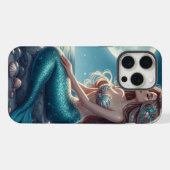 Zeemeermin op het strand 's nachts iPhone hoesje (Achterkant horizontaal)