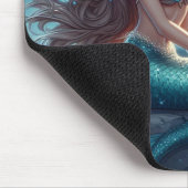 Zeemeermin op het strand 's nachts muismat (Hoek)